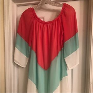 Color block Mommylicious maternity dress